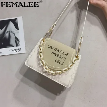 

Hit Color Handbags For Women Designer Letters Acrylic Chain Shoulder Bag Stylish Thread Crossbody Bags Trapezoidal Bolsa Mujer