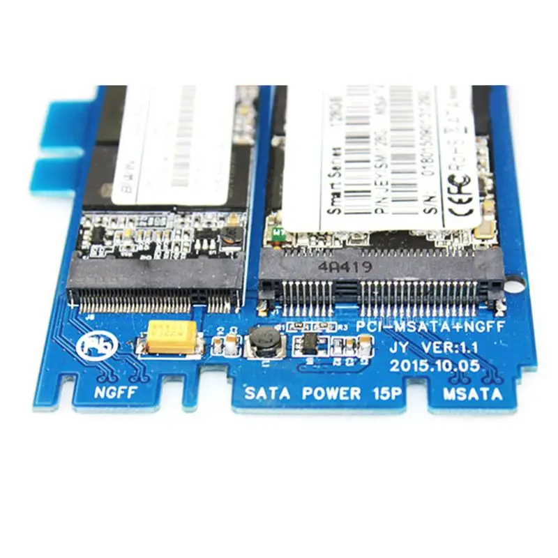 Прочный двойной интерфейс M.2 NGFF в SATA и mSATA в SATA3 адаптер с дополнительным SSD адаптером