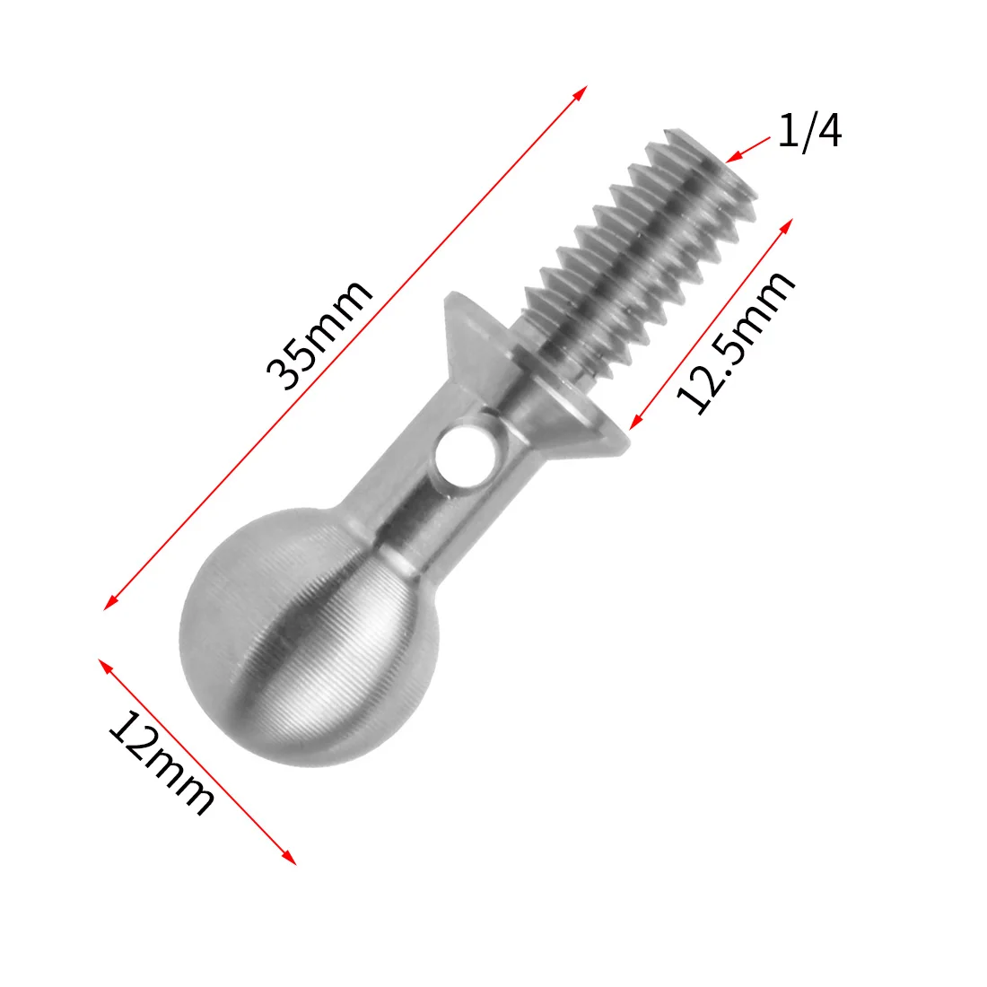 304 Edelstahl D12mm Magie Arm Verlängerung Stange Ball Stehbolzen 1/4 "für Monitor Clamp Halterung SLR Action Kamera zubehör – Detail 8