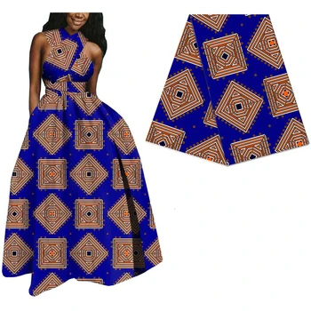 

100% Cotton African Real Wax Print Fabric For Women Dress 6Yards Print Batik Cloth Fabric Ankara Nigerian Real Wax Fabric