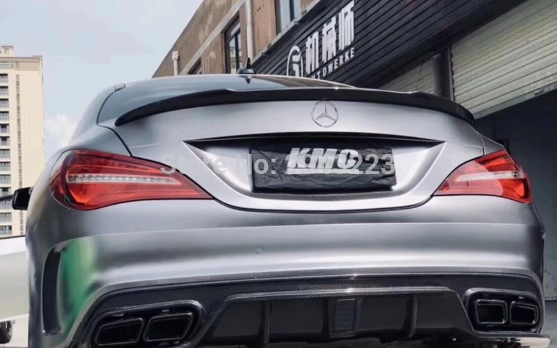 FD стиль углеродное волокно задний спойлер на крышу багажник губы крыло для Mercedes CLA спойлер CLA45 W117 C117 cla 200 250 260 AMG 2013