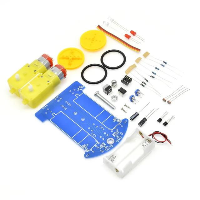 DIY Kit Intelligent D2-1 Line Follower Tracking Smart Car Robot Electronic  USA