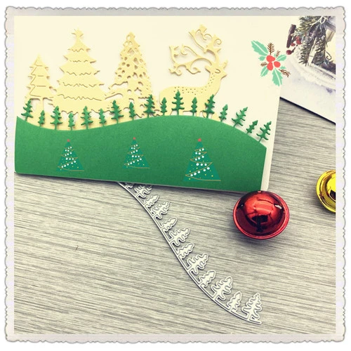 2020 Row Of Small Trees Cutting Die For Christmas Greeting Card Making Stencil Scrapbooking Pressing Crafts Die Cuts Cutting Dies Aliexpress