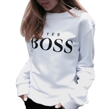

NIBESSER Women 2019 Yes Letter Printed Hoodies Casual Women Sweatshirt Ladies Long Sleeve Pullover Jumper Sudadera Mujer