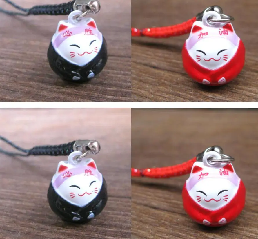 Новый 50 шт. с изображением из мультфильма lucky cat Кулон DIY Брелки колокольчиком 1-2 см