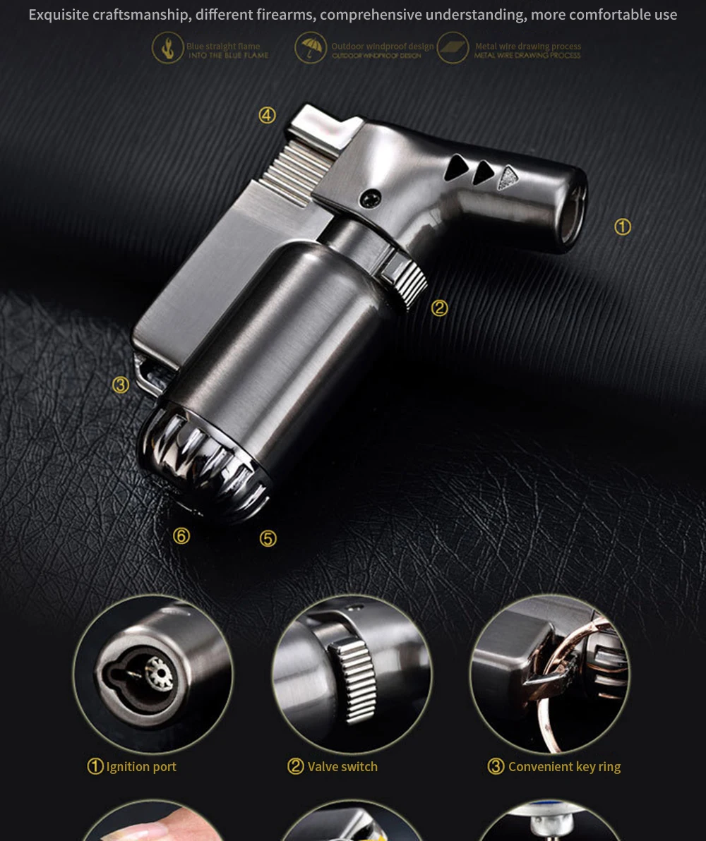 Gas Propane Torch Flame BBQ Lighter Turbotorch Blow Torch Tig Flamethrower Weldingtorch Welding Cooking Soldering Torch Gun