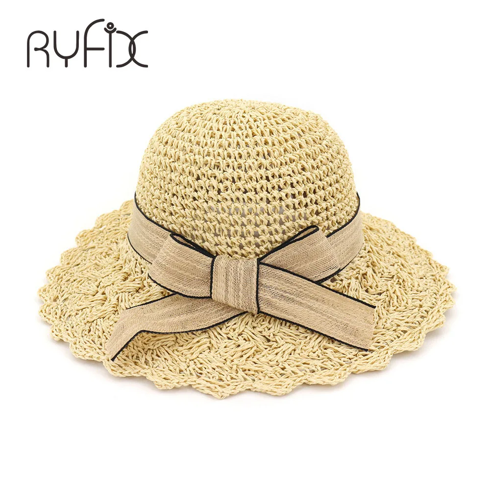 Летняя маленькая чистая и свежая женская соломенная шляпа ручной работы