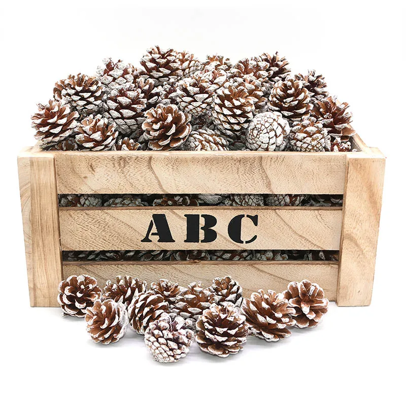 10pcs/lot Natural Pine Cone Christmas Tree Decoration Pinecone Xmas Bauble New Year DIY Party Decoration Photo Props Accessories
