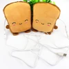 1 Pair Cute Cartoon Toast Soft Hand Warmer USB Heating Fingerless Gloves Mitten USB heating, keep your hands warm in winter. ► Photo 3/6