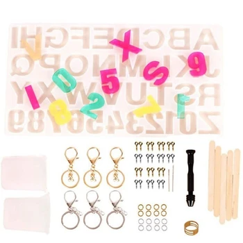 

Letter Resin Molds Number Alphabet Epoxy Molds, Silicone Casting Molds Set for DIY Jewelry Keychain Making