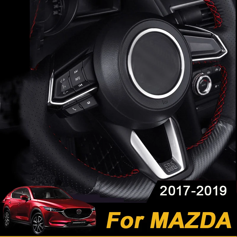 Для Mazda 2 3 6 Demio CX3 CX CX5 CX7 CX9 Axela ATENZA 2017 2018 2019 Автомобильное рулевое колесо отделка