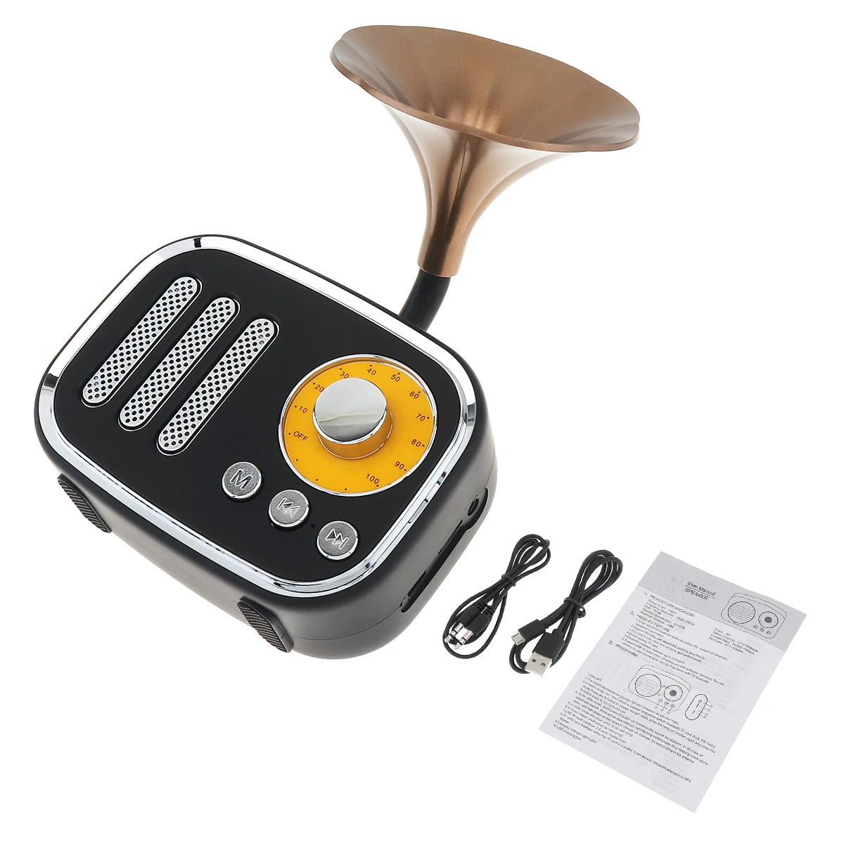Мини Портативный Открытый Ретро сабвуфер Bluetooth динамик с FM/TF/AUX для дома/вечерние/активного отдыха