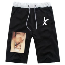 Летние мужские шорты Ariana Grande, спортивные шорты, пляжная одежда, мужские короткие штаны, дышащие, с эластичной резинкой на талии, модные прямые пляжные шорты