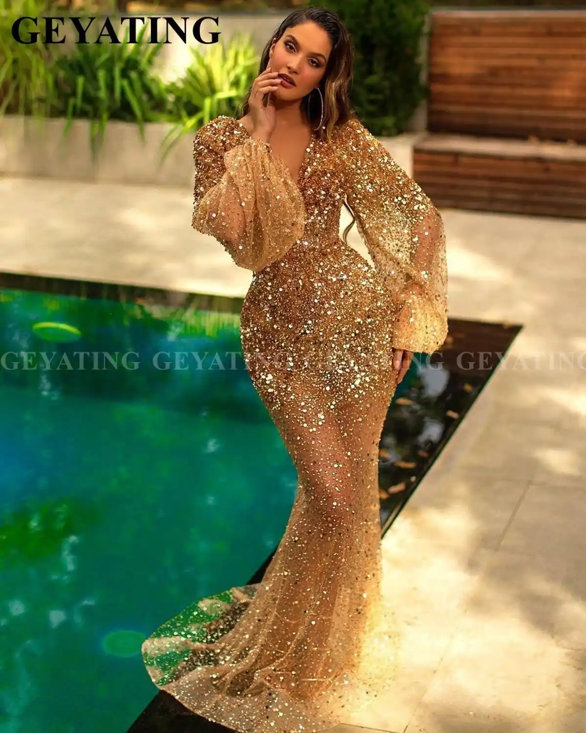 aliexpress evening dresses long sleeve