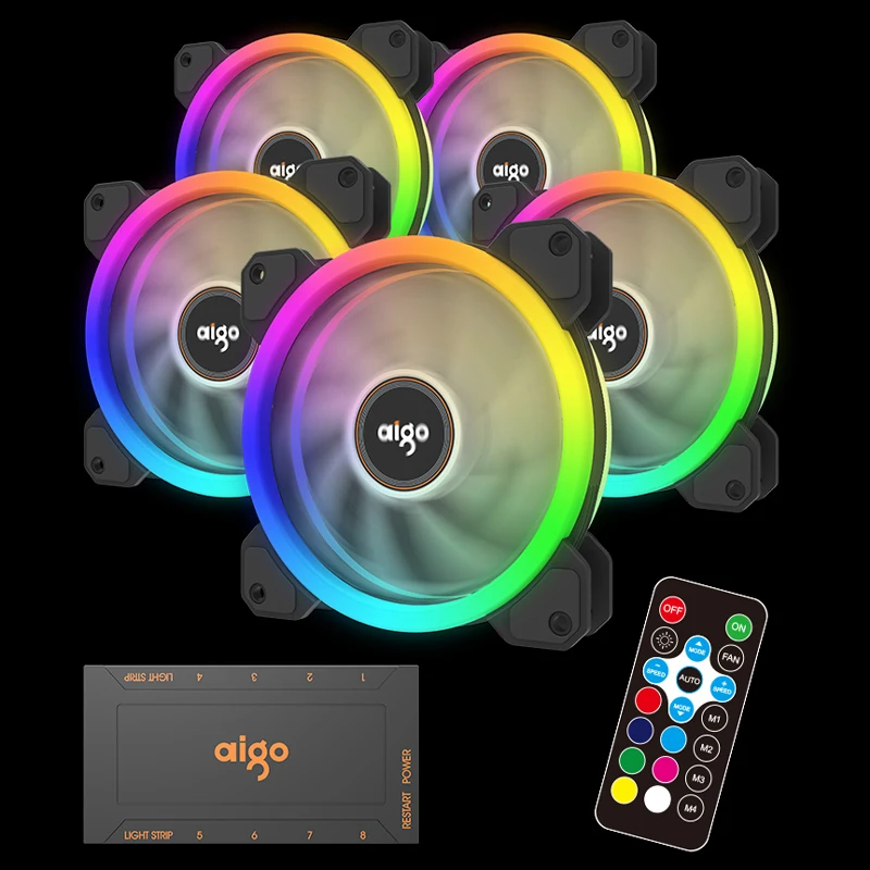 Чехол для Aigo DR12 охлаждающий вентилятор 120 мм Rgb тихий с прозрачным лезвием Cooler Master