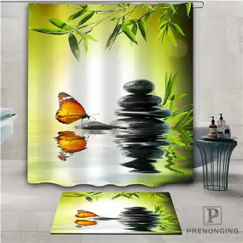 

Custom Zen Stone (1) Waterproof Shower Curtain Doormat Home Bath Bathroom Polyester Fabric Multi Sizes#2019-01-12-201