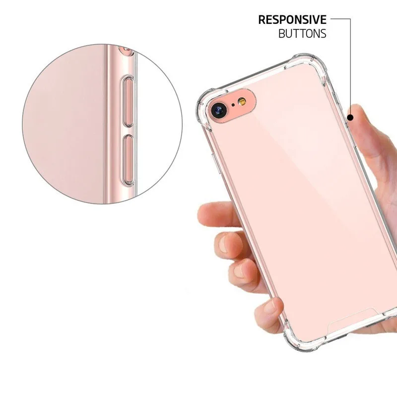 Модный противоударный бампер прозрачный силиконовый чехол для телефона iPhone 11 X XS