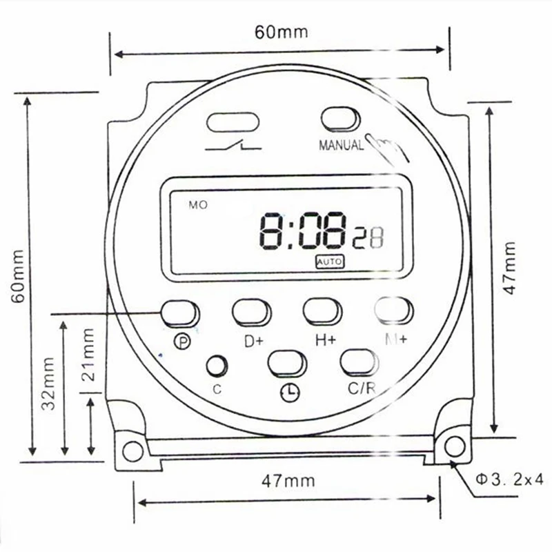 AC 220V lcd цифровой программируемый таймер