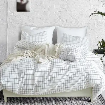 

Bedding Set Home Comforter Fresh Queen King Size Bed Cover Quilt Bedclothes Cover Set Nordic Covers Duvet Pillow