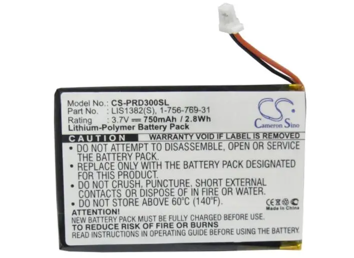 Cameron sino 750 мАч батарея для SONY PRS-300 300BC 300RC 300SC 1-756-769-31 9702A50844 9924A60515 LIS1382(S