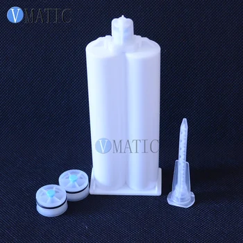 

Free Shipping Two Component 50ml/cc Plastic Cartridge 1:1 With Ma Static Mixer