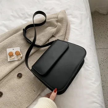 

Fashion Pu Leather Women's Handbags Large Capacity Tote Bags Casual Solid Crossbody Bags 2020 Female Shoulder Messenger Bag