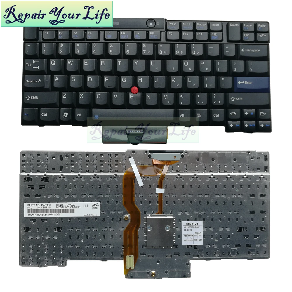 Acompatible Replacement for Lenovo IBM Thinkpad T420 X220 T510 T510i T520 T520i W510 W520 Series Laptop Keyboard US Layout