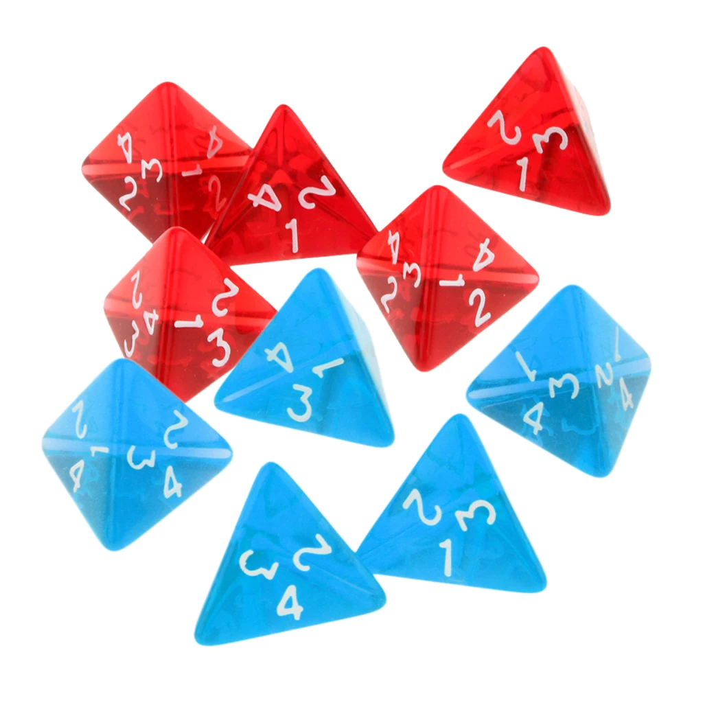 10pcs Acrylic Gem Dice Set Role Playing Game,MTG, Table Game, Games Accessories