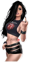 Rock Girl Car Sticker Approx pinups sexy girls retro motorcycle moped truck motorhome rocker rock 'n'roll leather music bands