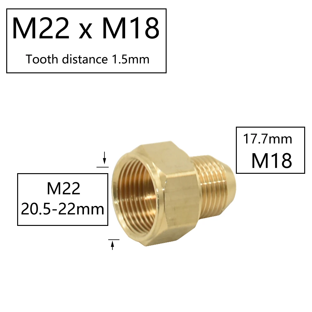 1/2 Inch M14 M18 M22 3/8" Thread Connector Brass Pipe Repair Extension Reducing Coupler Faucet Bubbler Copper Fittings 1pcs raised bed drip watering kit