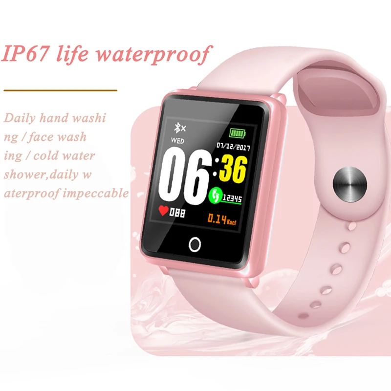 

Sport Smart Watch LIGE cute Women Waterproof Watch Blood Pressure Heart Rate Monitor Pedometer information Reminder Smart Watch