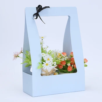 

Mano cesta de flores cajas de embalaje arreglos florales flores regalo suministros bolso tienda de flores boda cumpleaños fiesta