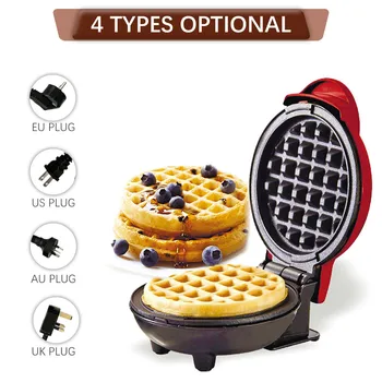 

Mini Waffle Maker 350W Breakfast Machine Non Stick Easy Clean Waffle Maker Pancakes Biscuit and Pizza Tool Kitchen Accessories