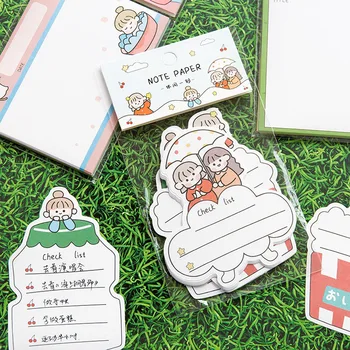 

DEHMJJ Good Life SeriesCute character Note Memo Pad Kawaii Stationery Notes Portable Notepad School Office Supply Papeleria
