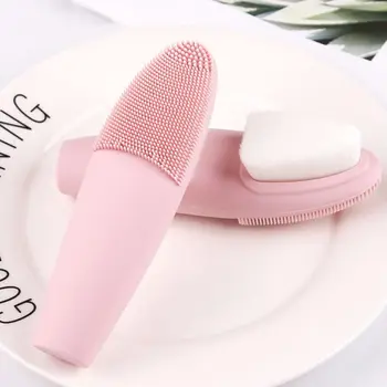 

2 in 1 Double-Sided 3D Silicone Facial Brush Soft Bristle Facial Cleansing Exfoliating Instrument Deep Pore Cleans Massager new