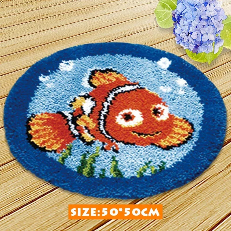 Knoopkussen Dieren Cushion Latch Hook Tapijt Kussen Knooppakket Carpet Embroidery Foamiran For Needlework Latch Hook Rug Kit Diy - Color: ZD017