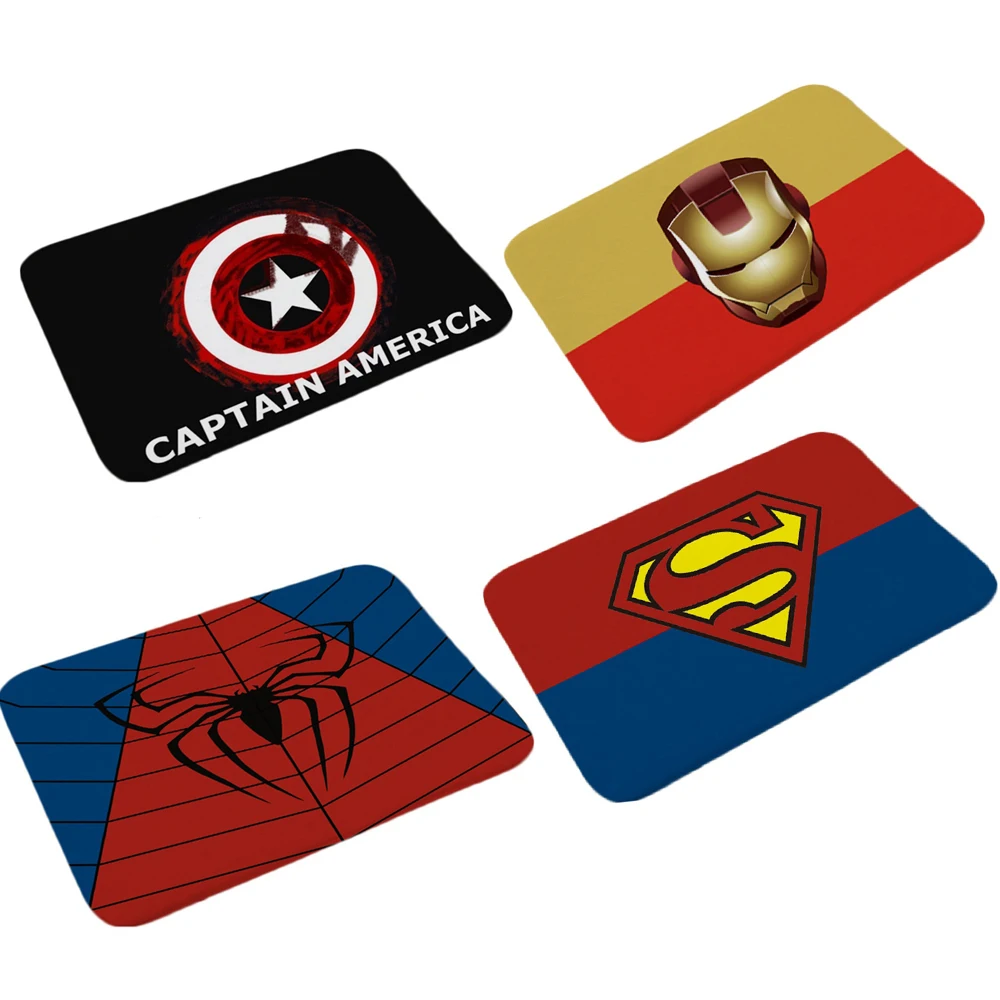 

The Avengers Plush Carpet Mat Marvel Captain America Iron Man Spiderman Super Hero Rug Floor Pad Mats Christmas Gifts for Kids