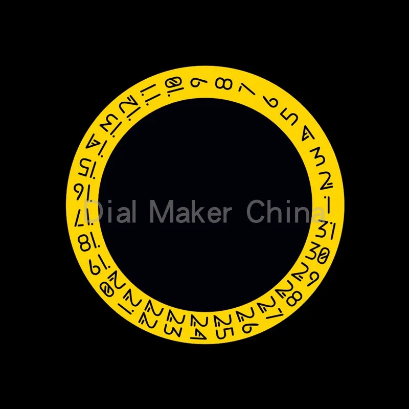 

New Watch Disc Refit Calendar Plate Black Panther Nsibidi Characters for NH35 NH36 R35 S26.6 R15