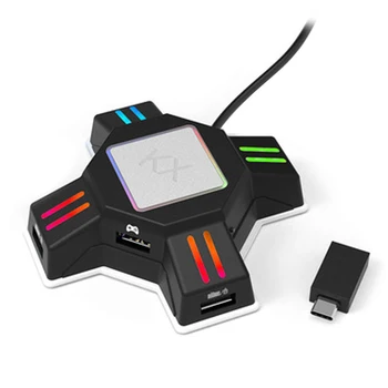 

ALLOYSEED KX401 Gaming Keyboard Mouse Converter USB Wired Mobile Gamepad Controller Adapter for Switch/Xbox One/PS4/PS3