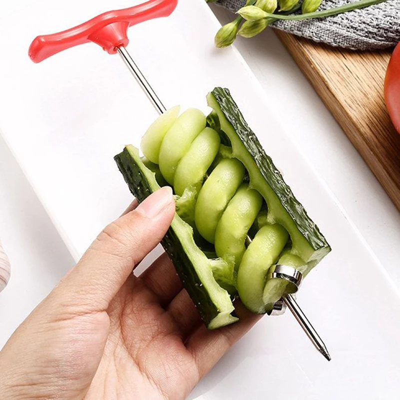 

Spiral Knife Potato Carrot Cucumber Salad Chopper Manual Spiral Screw Slicer Cutter Spiralizer