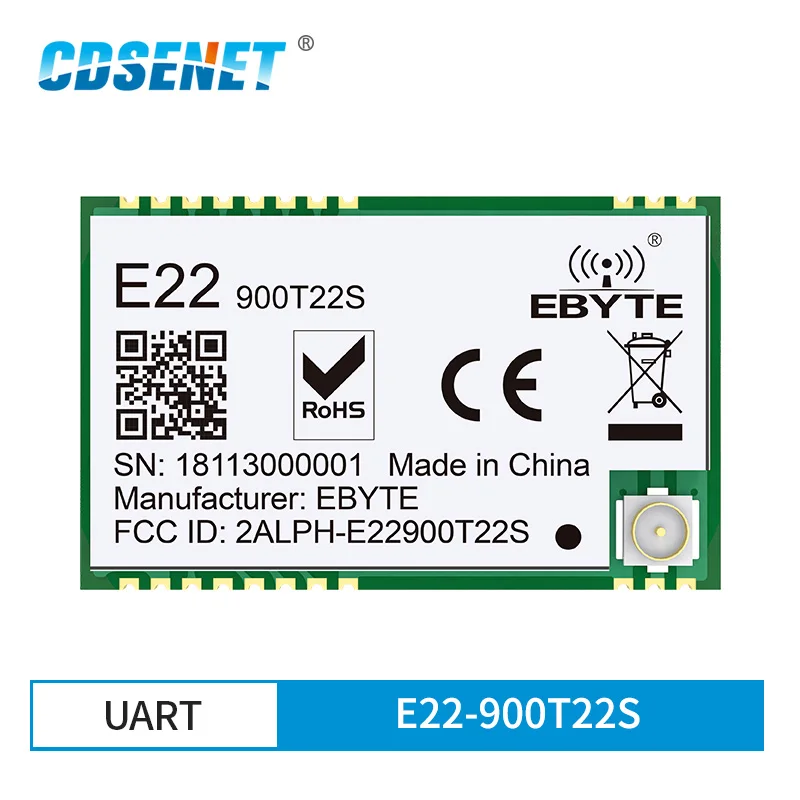 SX1262 UART 868 мГц 915 мГц E22-900T22S LoRa чистая рабочих RSSI Беспроводной трансивер 22dBm SMD IPEX штамп отверстие РФ модуль передатчик