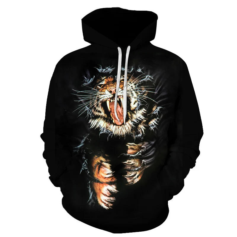 3D hoodies color painting cat pattern printed hoodies spring autumn men women loose sweatshirt street clothing baseball uniform
