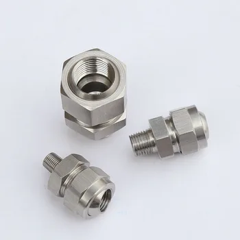 

1/8 1/4 3/8 1/2 inch BSPT Adjustable rotatable nozzle base steel ball bushing connector stainless steel water jet pipe connector