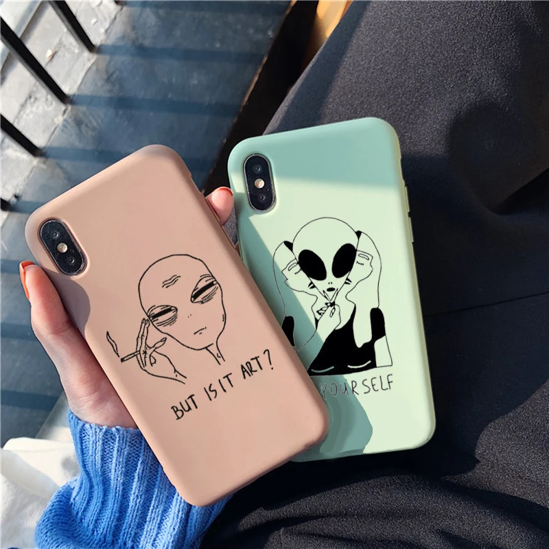 Роскошный чехол с инопланетянином для iPhone 11 XR X Xs Max 8 7 6 Plus 6S мягкий силиконовый