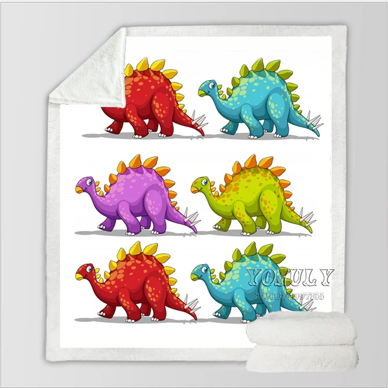 YOJULY мультфильм dinosa harajuku для детей и взрослых 3D печатных одеяло диване пододеяльник теплое постельное белье модное офисное одеяло для короткого сна K16