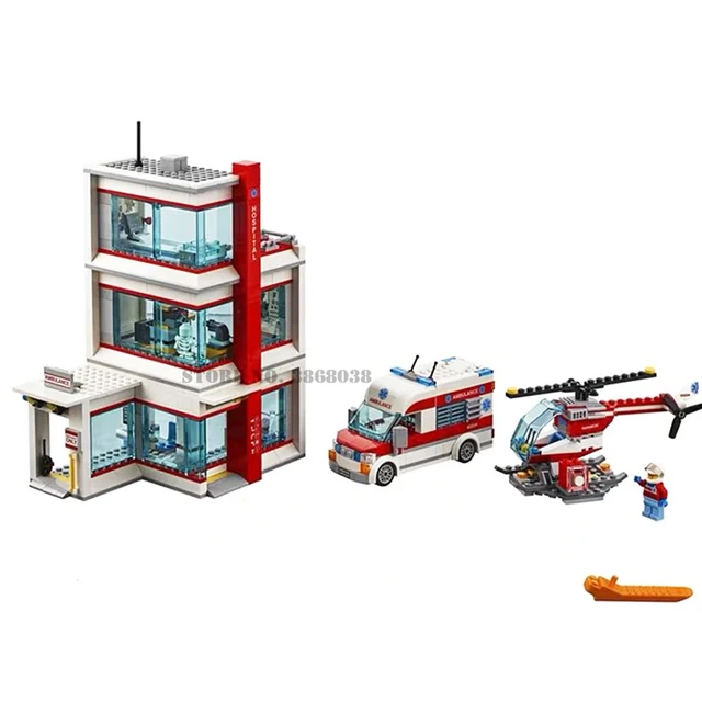 US $39.99 2020 Building blocks 964pcs Compatible with City 60204 Bricks lepining City Hospital figures Educa