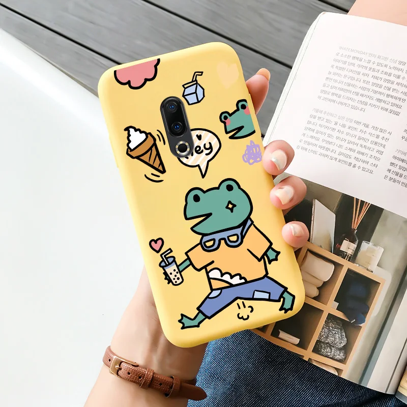 cases for meizu belt TPU Shell Black Soft For Meizu 16 Case Personality Tide Shell For Meizu 16 Plus Case Cartoon Cute Trend Shell For Meizu 16 Case meizu phone case with stones craft Cases For Meizu