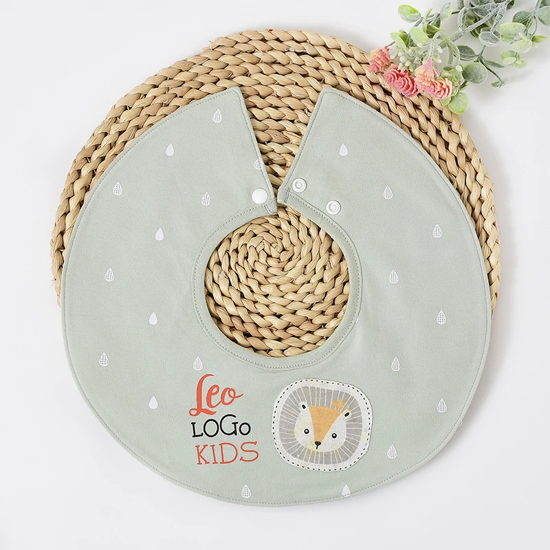 Animal Printed Baby Bandana Bibs 360 Degrees Newborn Boy Girl Absorbent Burp Cloths for Teething Saliva Towel Buckle Adjustable