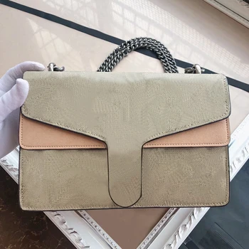 

Famous fashion brand ladies retro simple shoulder bag high quality leather crossbody bag female luxury portable chain bag