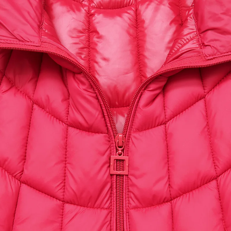 

2019 Winter Korean-style New Style Fashion Elegant Glorious Cotton-padded Jacket Solid Color Hooded Warm with Zipper Mid-length